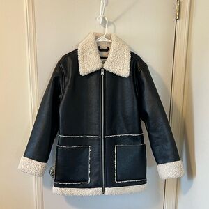 Abercrombie & Fitch Vegan Leather Coat